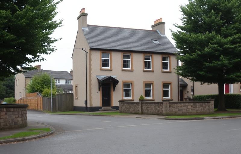A traditional Scottish house on a residential street